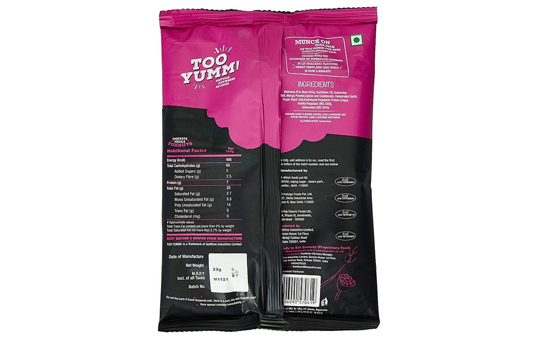 Too Yumm Chatpata Masala Foxnuts    Pack  23 grams
